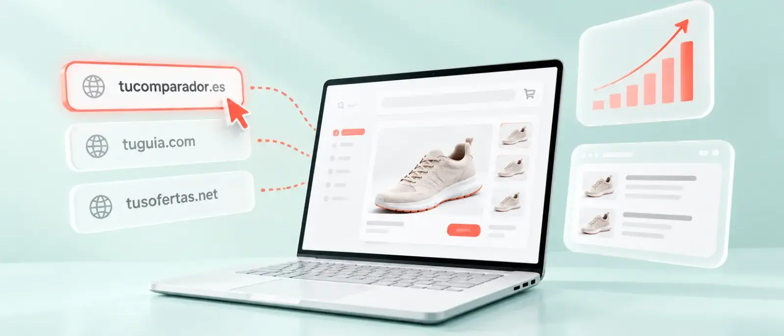 Local comparison domains sending shoppers to an online store